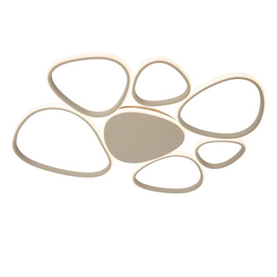 Lucide Samling Flush ceiling light - LED Dim. CCT 1x72W 2700K/4000K - Taupe