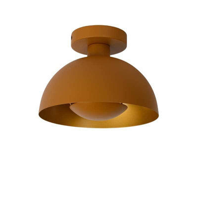 Lucide Siemon Flush Ceiling Light Yellow