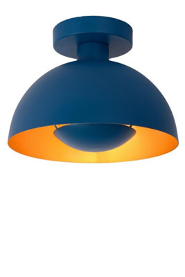Lucide Siemon Modern Flush Ceiling Light 25cm - 1xE27 - Blue