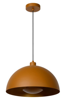 Lucide Siemon Modern Pendant Light 40cm - 1xE27 - Ocher Yellow