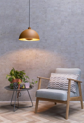 Lucide Siemon Modern Pendant Light 40cm - 1xE27 - Ocher Yellow