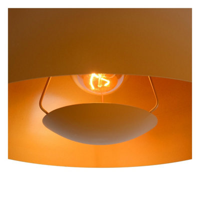 Lucide Siemon Modern Pendant Light 40cm - 1xE27 - Ocher Yellow