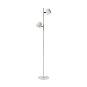 Lucide Skanska Modern Floor Lamp - LED Dim. - 2x5W 3000K - White