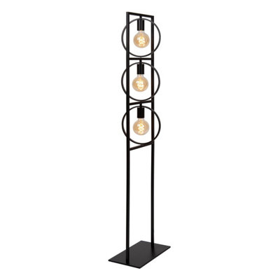 Lucide Suus Classic Floor Lamp - 3xE27 - Black
