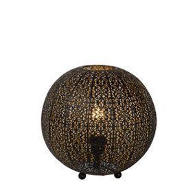 Lucide Tahar Oriental Table Lamp 33cm - 1xE27 - Black