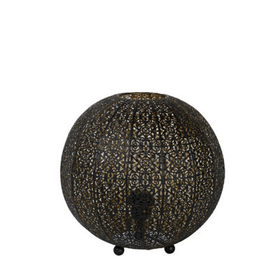 Lucide Tahar Oriental Table Lamp 33cm - 1xE27 - Black