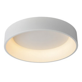 Lucide Talowe Led Modern Flush Ceiling Light 60cm - LED Dim. - 1x42W 3000K - White