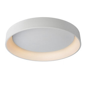 Lucide Talowe Led Modern Flush Ceiling Light 80cm - LED Dim. - 1x80W 3000K - White