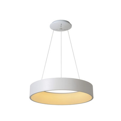 Lucide Talowe Led Modern Pendant Light 60cm - LED Dim. - 1x39W 3000K - White