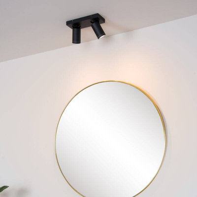 LUCIDE TAYLOR 2 LIGHT LED CEILING SPOTLIGHT BAR BLACK