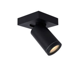Lucide Taylor Modern Ceiling Spotlight Bathroom - LED Dim to warm - GU10 - 1x5W 2200K/3000K - IP44 - Black
