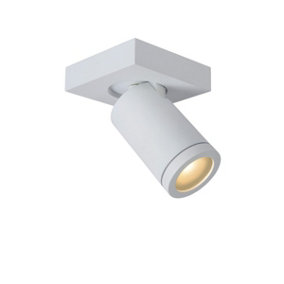 Lucide Taylor Modern Ceiling Spotlight Bathroom - LED Dim to warm - GU10 - 1x5W 2200K/3000K - IP44 - White