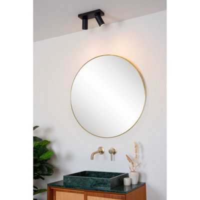 Round store mirror spotlight