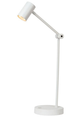 Lucide Tipik Modern Rechargeable Floor reading lamp - Battery - LED Dim. - 1x3W 2700K - 3 StepDim - White