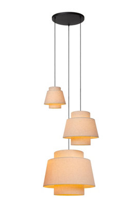 Lucide Tribute Pendant light Diameter 76cm 3xE27 - Cream