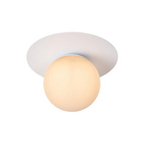 Lucide Tricia Modern Flush Ceiling Light 25cm - 1xE27 - White