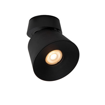 Lucide Trigono Modern Ceiling Spotlight 10.5cm- 1xGU10 - Black