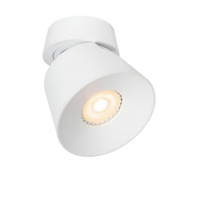 Lucide Trigono Modern Ceiling Spotlight 10.5cm- 1xGU10 - White