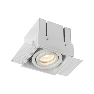 Lucide Trimless Modern Recessed Downlight - 1xGU10 - White