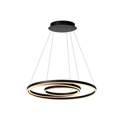 Lucide Triniti Modern Pendant Light 80cm - LED Dim. - 3000K - Black