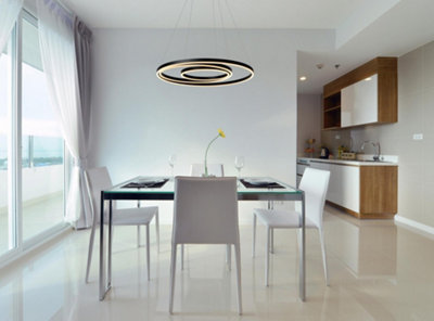 Lucide Triniti Modern Pendant Light 80cm - LED Dim. - 3000K - Black