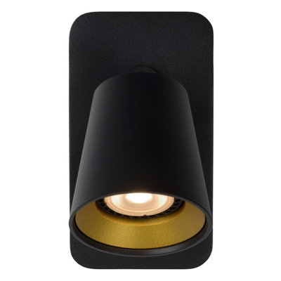 Lucide Turnon Modern Wall Spotlight - LED Dim to warm - GU10 - 1x5W 2200K/3000K - Black