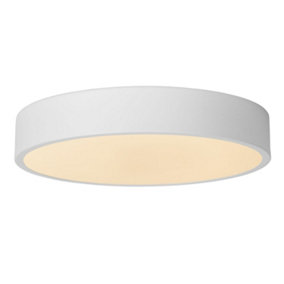Lucide Unar Modern Flush ceiling light 30cm - LED Dim. - 1x18W 2700K - 3 StepDim - White
