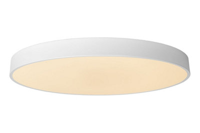 Lucide Unar Modern Flush ceiling light 60cm - LED Dim. - 1x60W 2700K - 3 StepDim - White