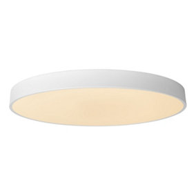Lucide Unar Modern Flush ceiling light 60cm - LED Dim. - 1x60W 2700K - 3 StepDim - White