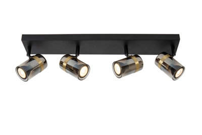 Lucide Upton Ceiling spotlight - 4xGU10 - Smoke Grey