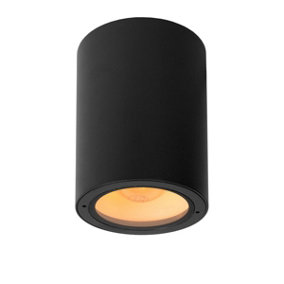 Lucide Volantis Modern Surface Mounted Ceiling Spotlight Outdoor 10,8cm - 1xE27 - IP54 - Black