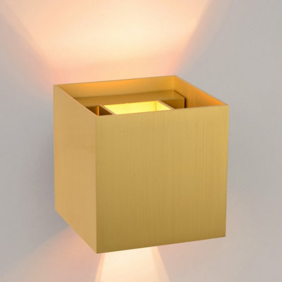 Lucide Xio Modern Up Down Wall Light - LED Dim. - G9 - 1x4W 2700K - Matt Gold, Brass