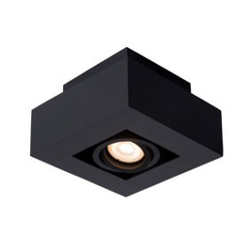 Lucide Xirax Modern Ceiling Spotlight - LED Dim to warm - GU10 - 1x5W 2200K/3000K - Black