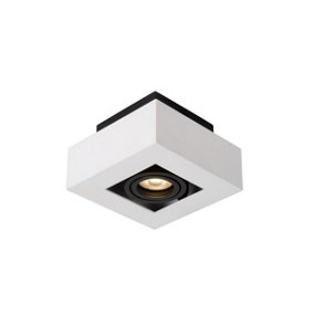 Lucide Xirax Modern Ceiling Spotlight - LED Dim to warm - GU10 - 1x5W 2200K/3000K - White