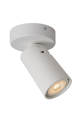 Lucide Xyrus Modern Ceiling Spotlight 9cm - LED Dim to warm - GU10 - 1x5W 2200K/3000K - White