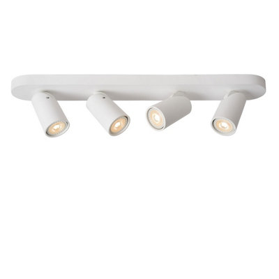 Lucide Xyrus Modern Ceiling Spotlight Bar - LED Dim to warm - GU10 - 4x5W 2200K/3000K - White