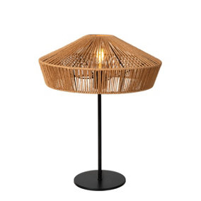 Lucide Yunkai Cottage Table Lamp 40cm - 1xE27 - Light Wood