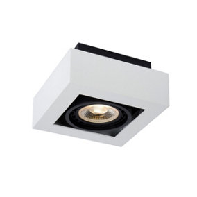 Lucide Zefix Modern Ceiling Spotlight - LED Dim to warm - GU10 - 1x12W 2200K/3000K - White