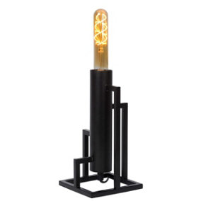 Lucide Zilda Modern Table Lamp - 1xE27 - Black