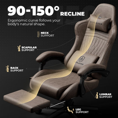 LUCKRACER Gaming Chair with Speakers, Ergonomic Computer Chairs with ...