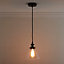 Lucy One Light Hanging Clear Glass Ceiling Pendant with Filament Bulb