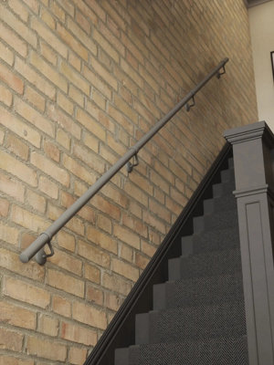 Luddington Textured Grey Straight Flight 3.6m Handrail System