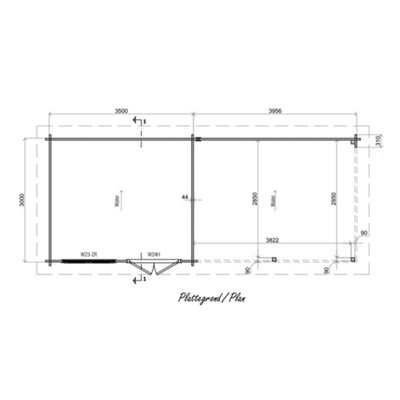 Lugarde Woodpro Premium Canterbury Log Cabin - 7.45m x 3m - Double Glazed Pent Roof with Veranda - 3