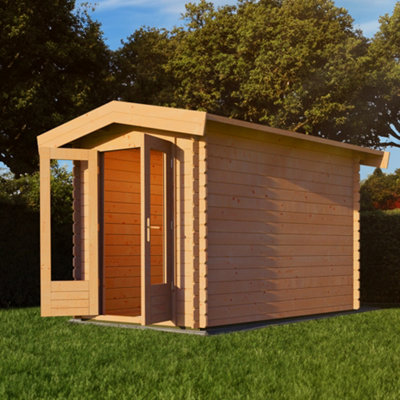 Lugarde Woodpro Premium Harrogate Log Cabin - 3m x 2m - Double Glazed Apex Roof