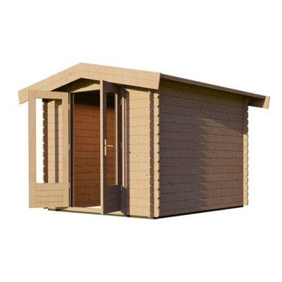 Lugarde Woodpro Premium Surrey Log Cabin - 2.5m x 2.5m - Double Glazed Apex Roof - 5