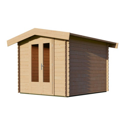 Lugarde Woodpro Premium Surrey Log Cabin - 2.5m x 2.5m - Double Glazed Apex Roof - 6