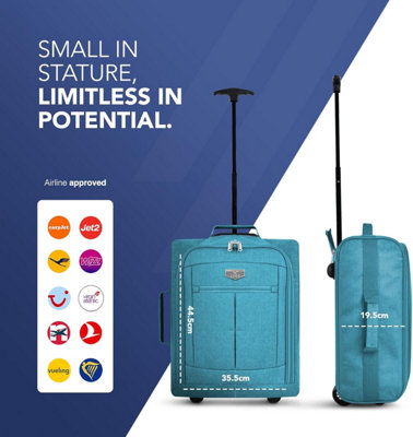 Valise Cabine Souple LUGG Pour EasyJet - Dimensions 45x36x20 Cm - Léger Avec Roues - Sous Le Siège