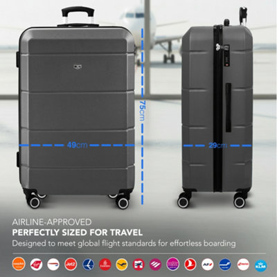 LUGG Jetset 28 Inch Large Suitcase Lightweight Hard Shell Luggage, 75 x ...