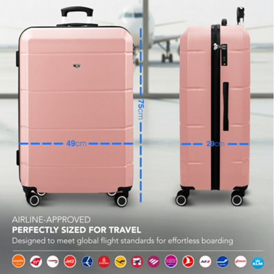 LUGG Jetset Valigia Cabina 55x35x22 Cm - Trolley Rigido ABS, 4 Ruote Girevoli, Manico Telescopico, Leggera E Resistente All'Acqua, Approvata Aeree