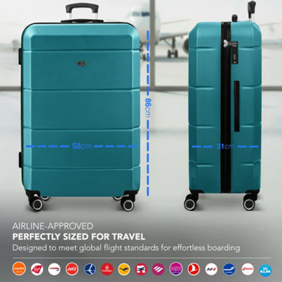 LUGG Jetset 32 Inch Large Suitcase Lightweight Hard Shell Luggage with ...